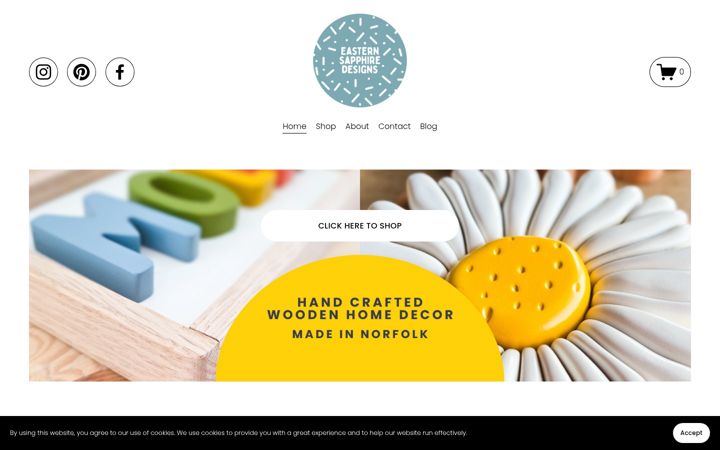 Screenshot of easternsapphiredesigns.com