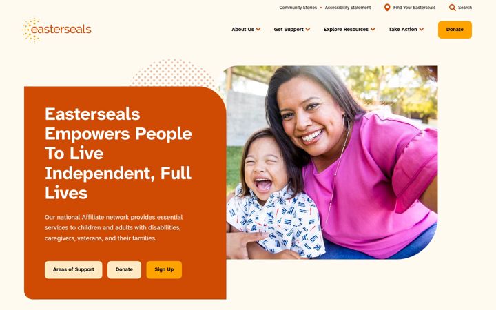 Screenshot of easterseals.com