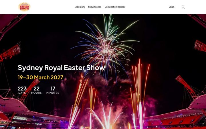 Screenshot van eastershow.com.au