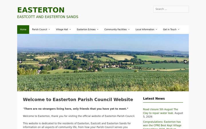 Capture d'écran de easterton-pc.gov.uk