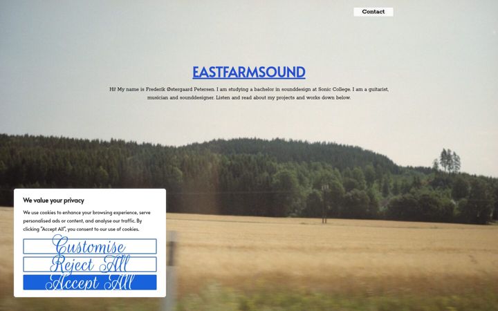 Skjámynd af eastfarmsound.dk