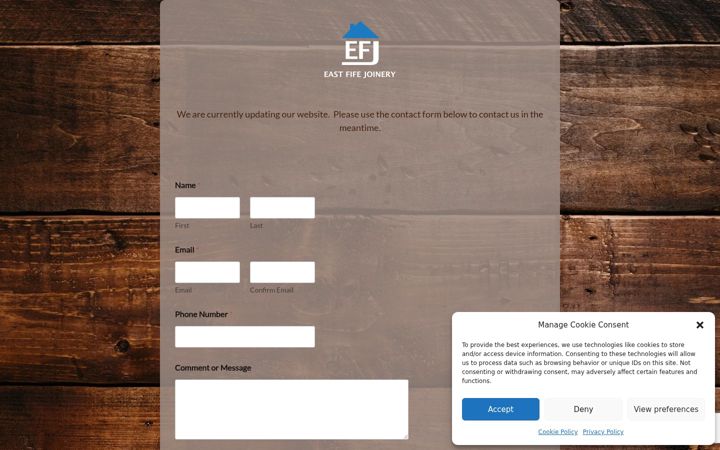 Screenshot von eastfifejoinery.co.uk