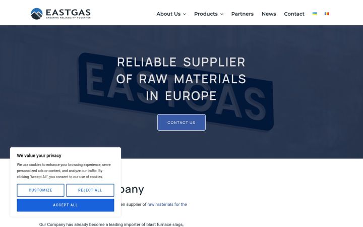 Screenshot of eastgas.ro