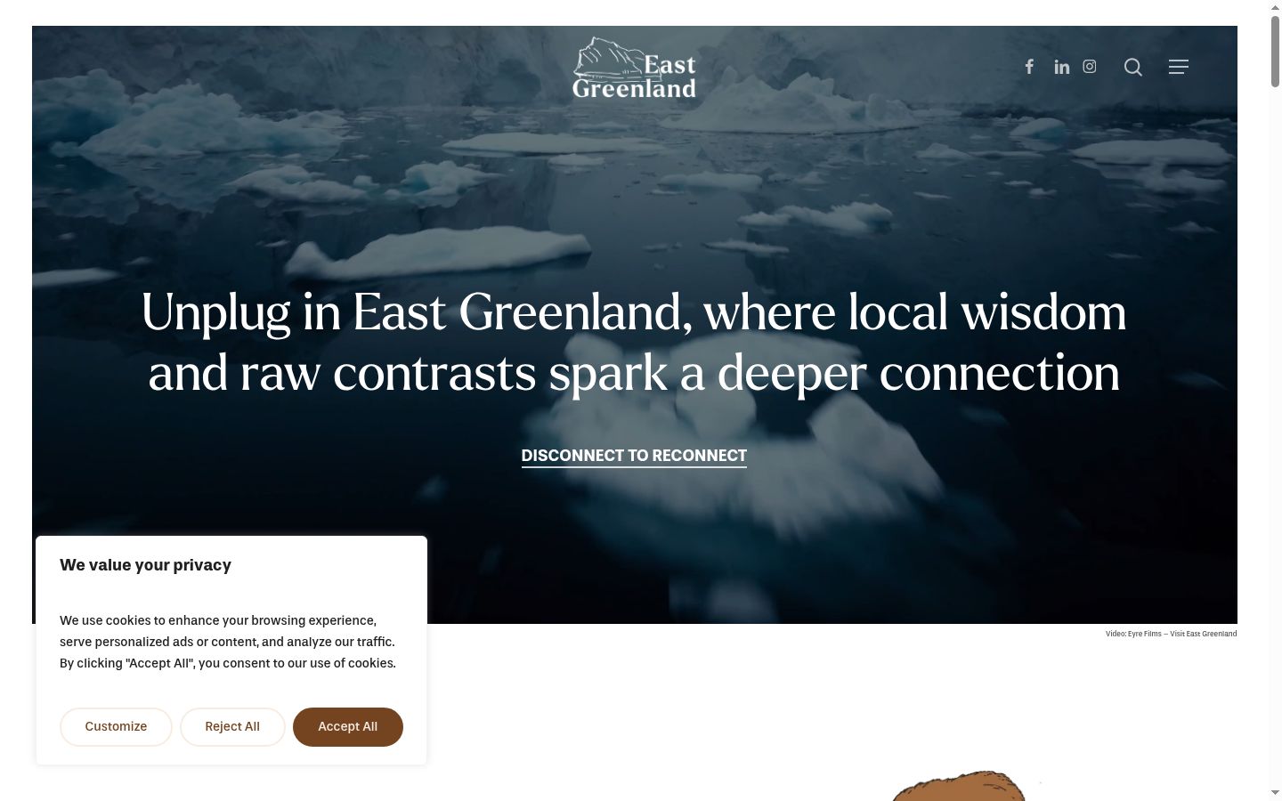 Screenshot tal-banner tal-kunsens muri qabel kwalunkwe interazzjoni