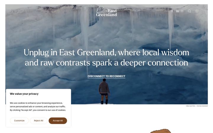 Screenshot of eastgreenland.com