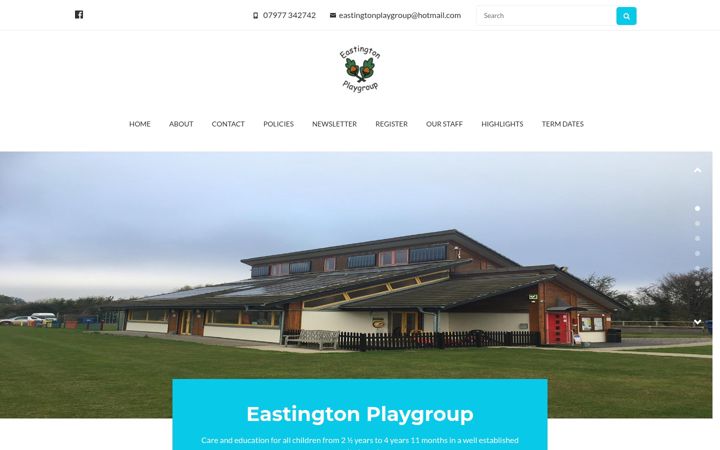 Screenshot von eastingtonplaygroup.co.uk