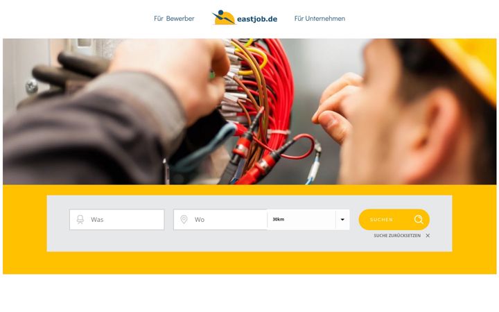Captura de pantalla de eastjob.pl