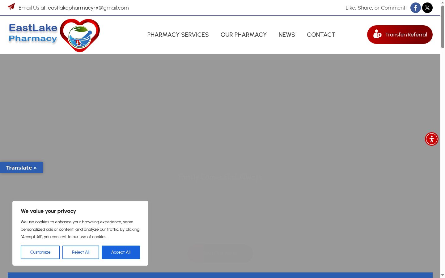 Snímka obrazovky banera súhlasu zobrazeného pred akoukoľvek interakciou