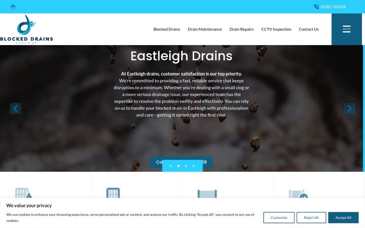 Ekrano kopija eastleigh-drains-uk.co.uk