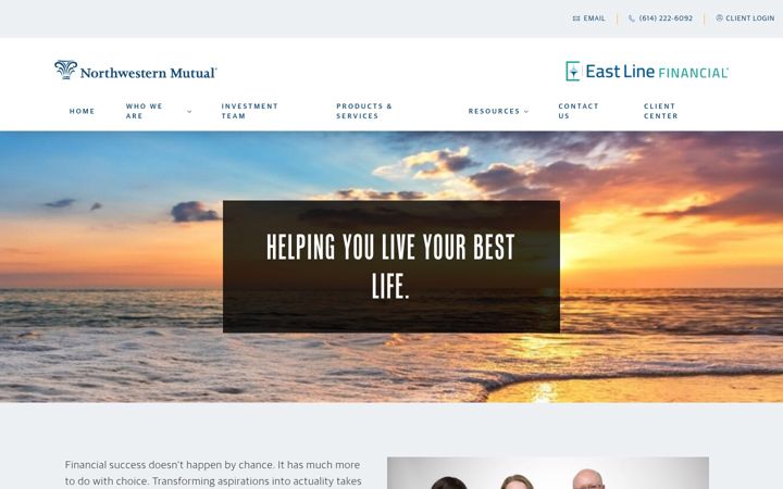 Screenshot of eastlinefinancial.nm.com