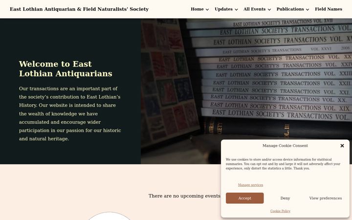 Screenshot ta' eastlothianantiquarians.org.uk