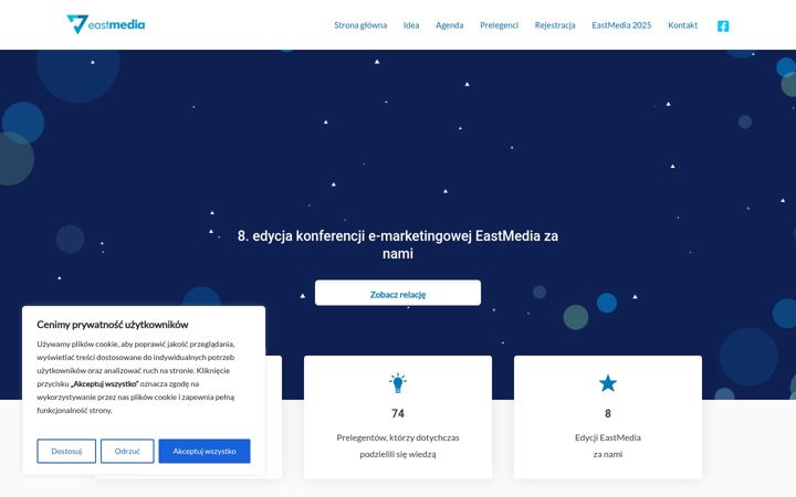 Captura de pantalla de eastmedia.com.pl