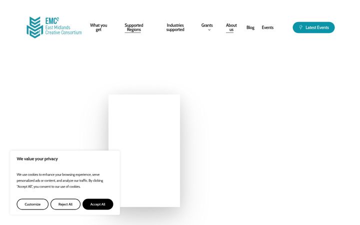 Screenshot ta' eastmidlandscreategrowth.co.uk