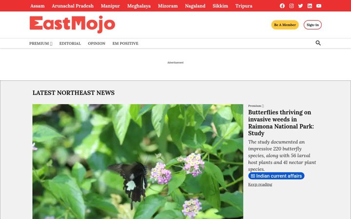 Screenshot of eastmojo.com