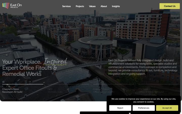 Screenshot of eastonprojects.co.uk