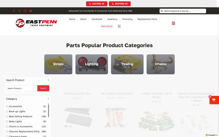 Screenshot of eastpennpartsonline.com