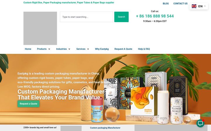 Screenshot of eastpkg.com
