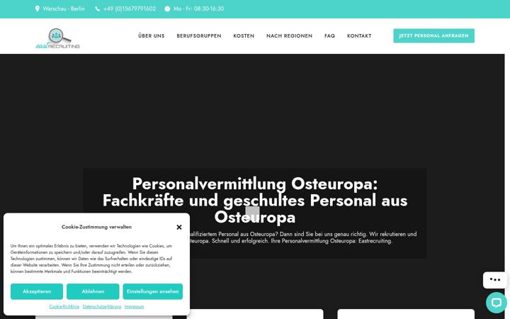 Képernyőkép: eastrecruiting.de