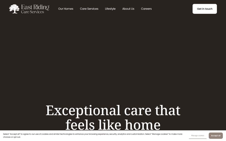 Screenshot of eastridingcareservices.co.uk