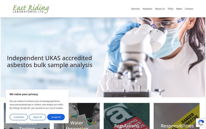 Screenshot of eastridinglabs.co.uk
