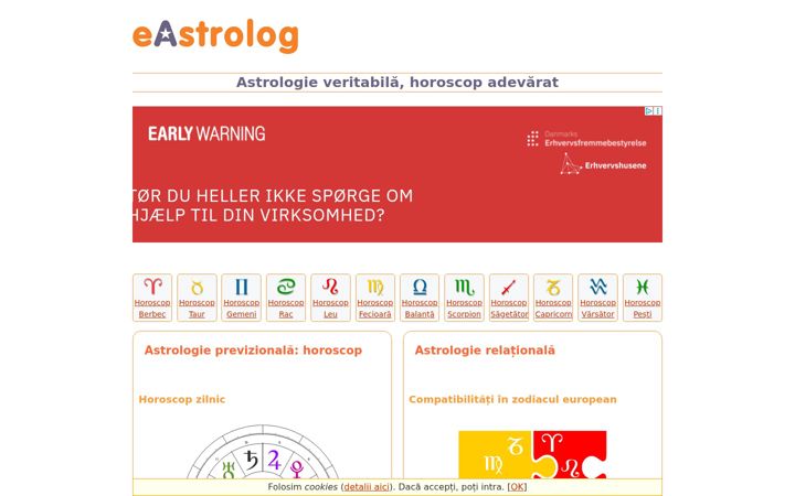 Screenshot of eastrolog.ro