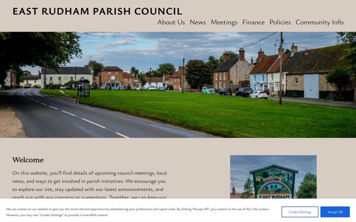 Capture d'écran de eastrudhamparishcouncil.gov.uk