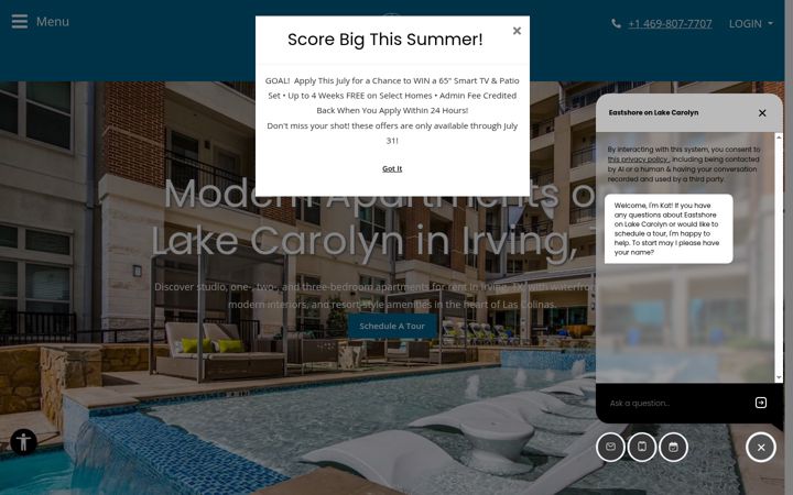 Screenshot of eastshorelakecarolyn.com