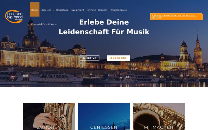 Screenshot of eastside-bigband.de
