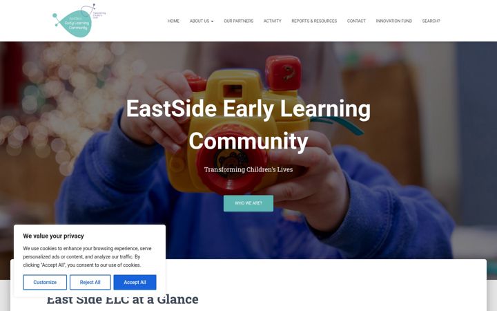Screenshot of eastsideelc.org.uk