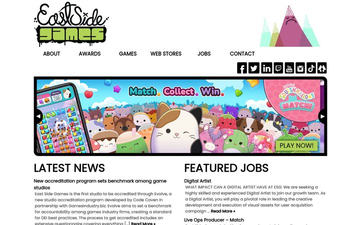 Screenshot of eastsidegames.com