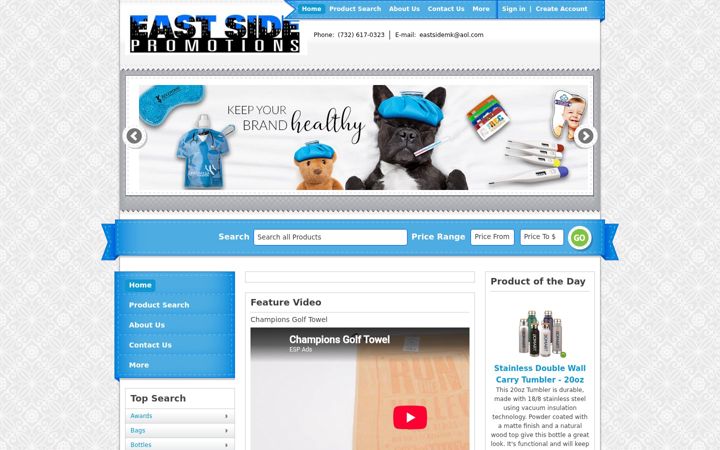 Screenshot of eastsidepromotions.com