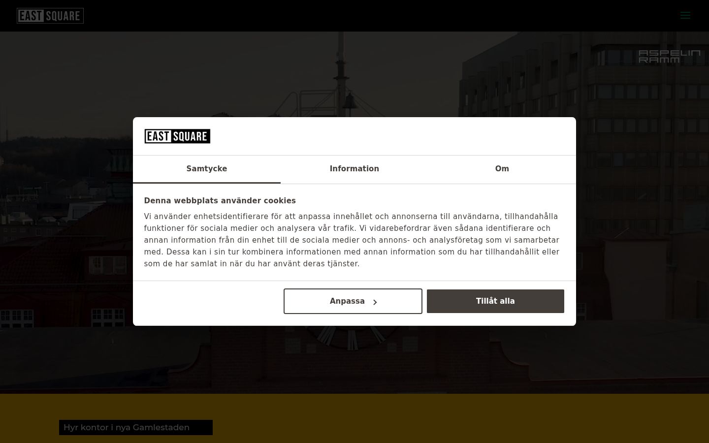 Screenshot tal-banner tal-kunsens muri qabel kwalunkwe interazzjoni