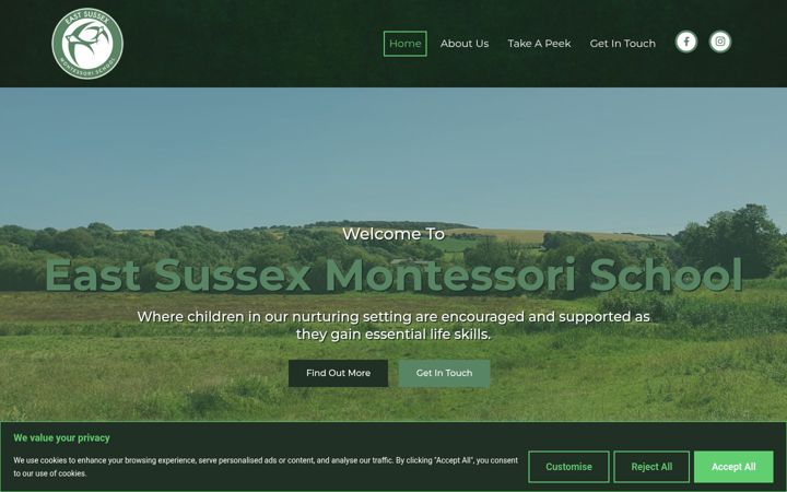 Screenshot of eastsussexmontessorischool.co.uk