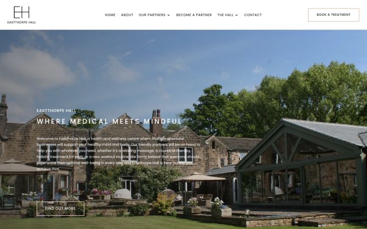 Screenshot of eastthorpehall.co.uk