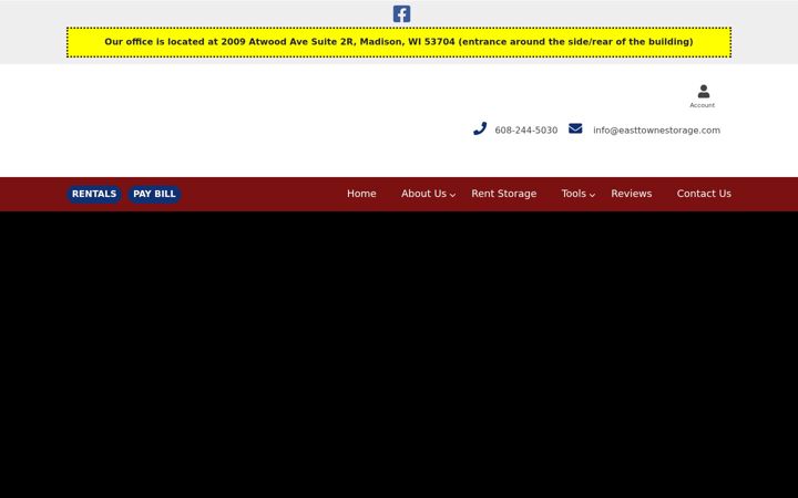 Screenshot of easttownestorage.com