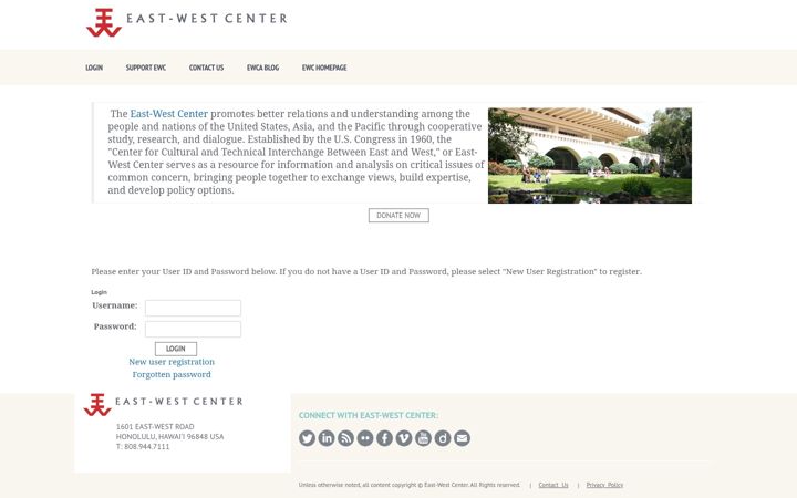 Captură de ecran a eastwestcommunity.org