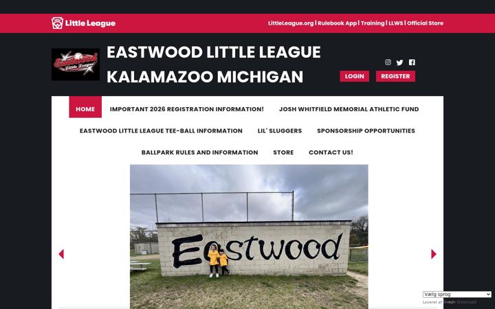 Captură de ecran a eastwoodlittleleague.org