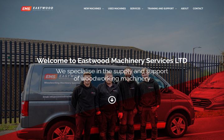 Екранна снимка на eastwoodmachinery.co.uk