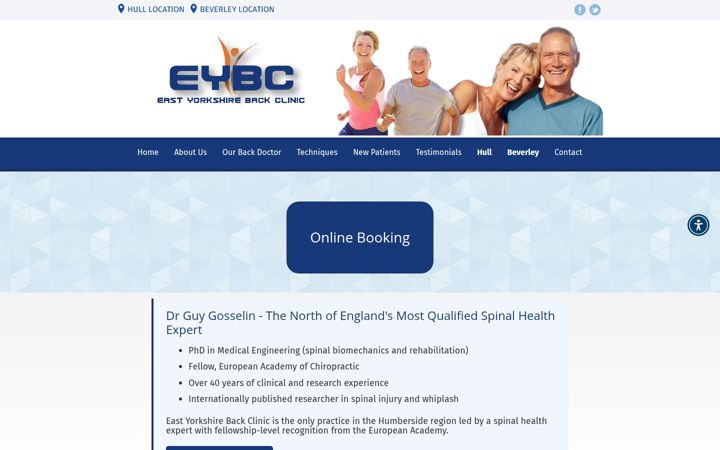 Screenshot of eastyorkshirechiro.com
