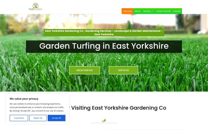 Captura de pantalla de eastyorkshireturfing.co.uk