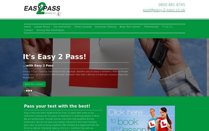 Screenshot of easy-2-pass.co.uk