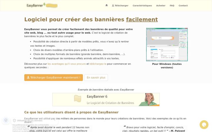 Captura de pantalla de easy-banner.net