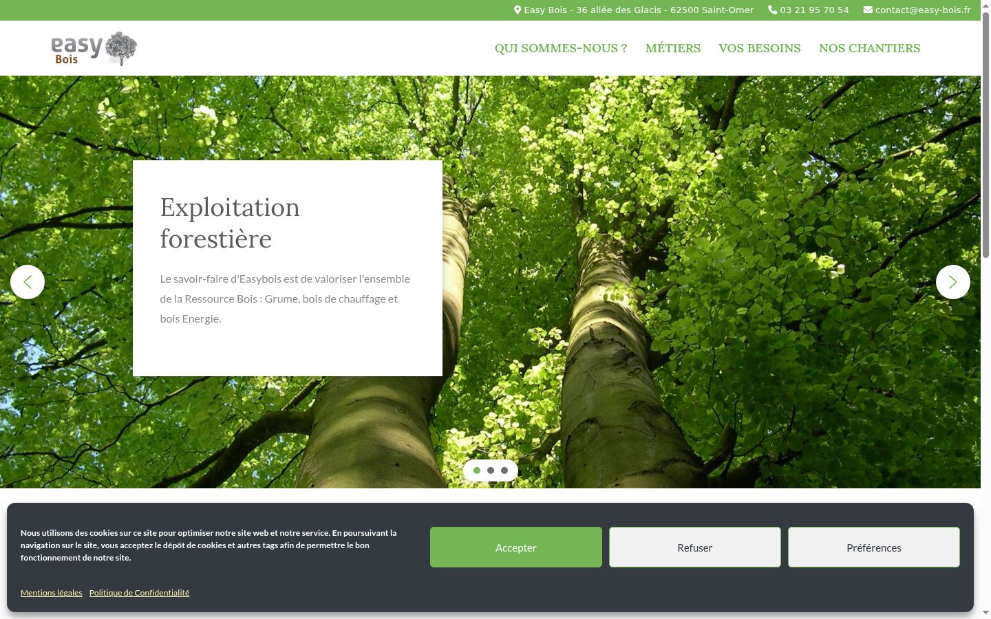 Screenshot of the consent banner shown before any interaction