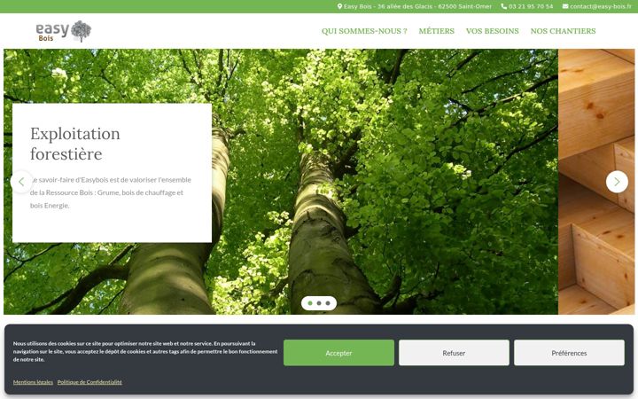Screenshot of easy-bois.fr