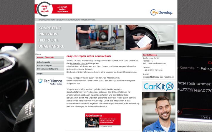 Képernyőkép: easy-car-repair.de