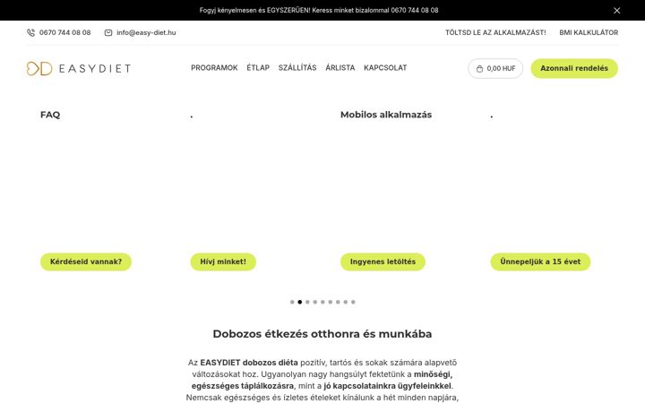 Ekraanipilt saidist easy-diet.hu