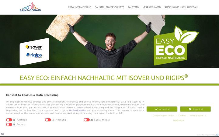 Captură de ecran a easy-eco.org