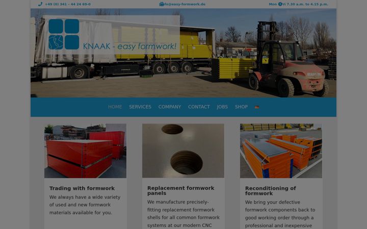 Screenshot stránky easy-formwork.de