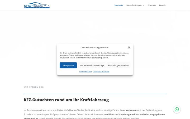Snimka zaslona za easy-gutachter.de