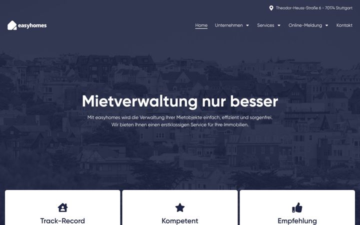 Snimka zaslona za easy-homes.de
